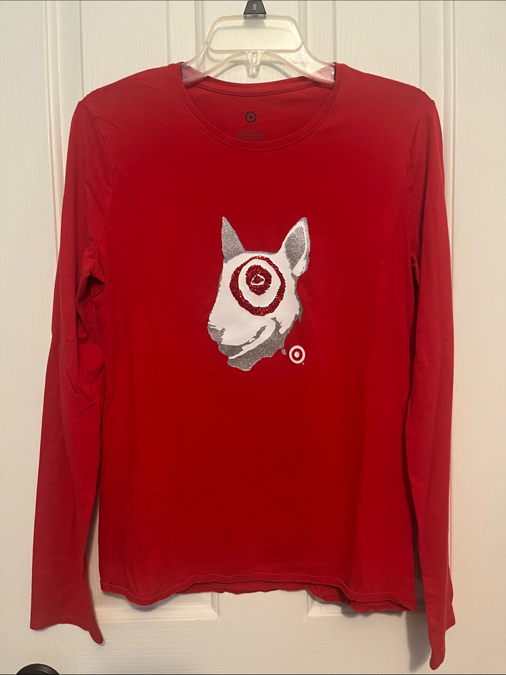 Target Long-Sleeve Tee with Sequin Bullseye